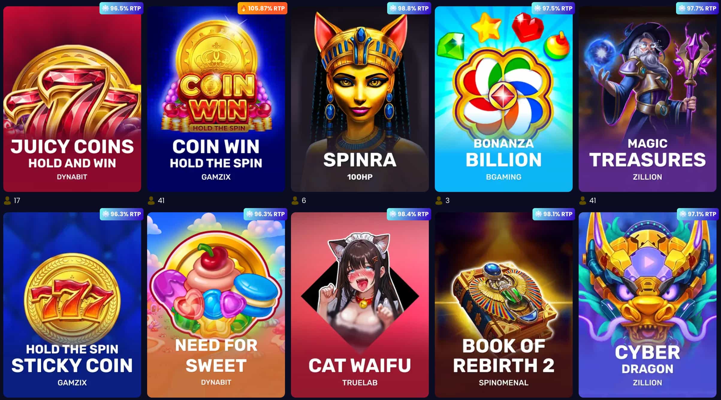 SlotsGem Casino Spiele